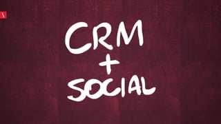 CRM manages all of your customers’ data, when you add in ! 
Social it takes in all of the social data too! 
 