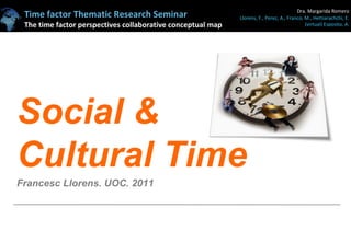 Social & Cultural Time Francesc Llorens. UOC. 2011 