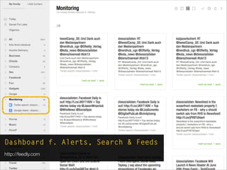 Dashboard f. Alerts, Search & Feeds
http://feedly.com
 