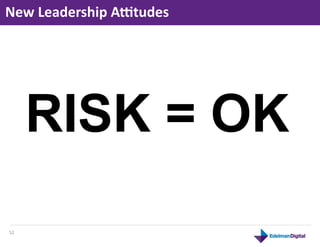 New	
  Leadership	
  Abtudes	
  




         RISK = OK
52	
  
 