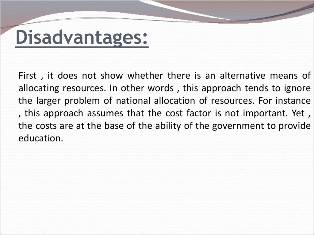 Social Demand Approach