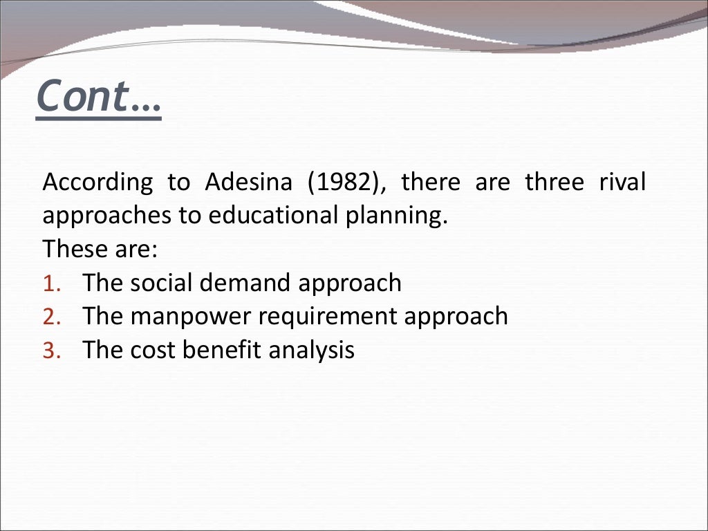 Social Demand Approach