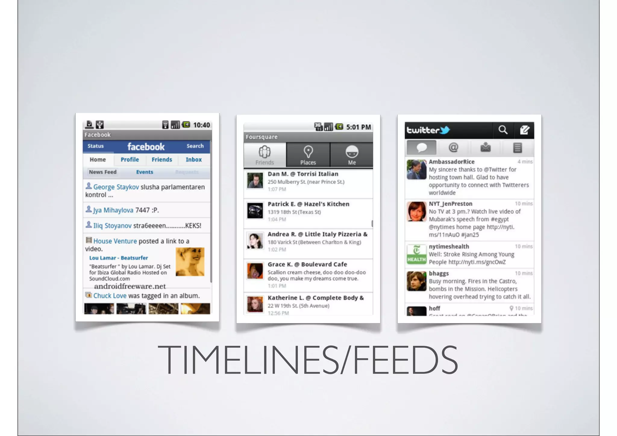 TIMELINES/FEEDS
 