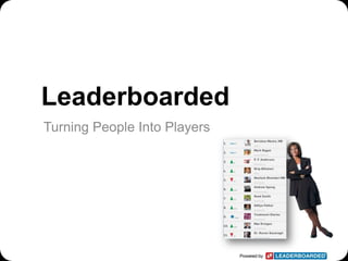 Leaderboarded
Turning People Into Players
 