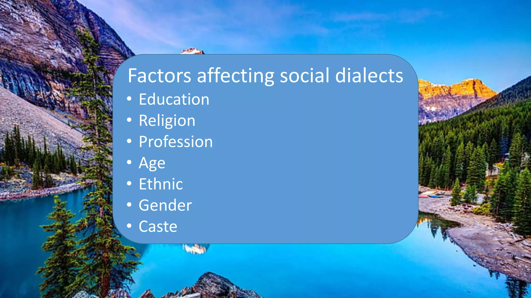 Social dialect | PPTX