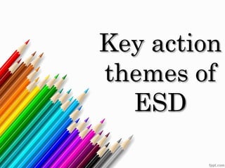 Key action
themes of
ESD
 