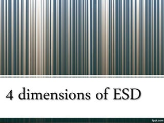 4 dimensions of ESD
 