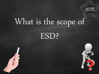 What is the scope of
ESD?
 