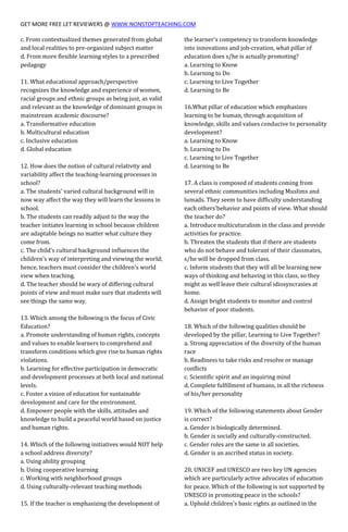 Social dimensions in education part 1 | PDF