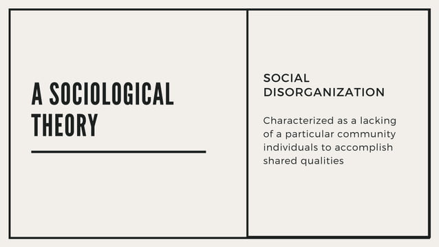 Social disorganization theory | PPT
