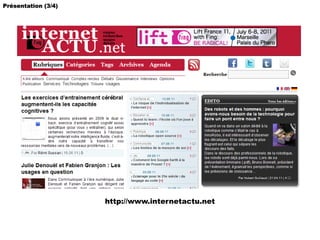 Présentation (3/4) http://www.internetactu.net 