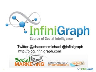 Twitter @chasemcmichael @infinigraph http://blog.infinigraph.com. 