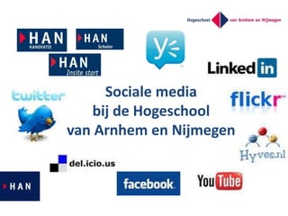 Sociale media
bij de Hogeschool
van Arnhem en Nijmegen
 