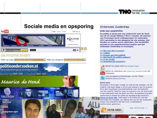 Sociale media en opsporing
 