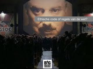 Ethische code of regels van de wet?
 