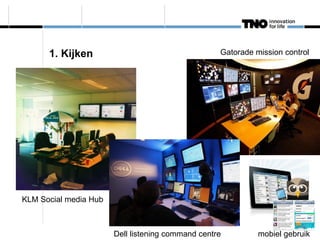 1. Kijken                                    Gatorade mission control




KLM Social media Hub



                       Dell listening command centre         mobiel gebruik
 