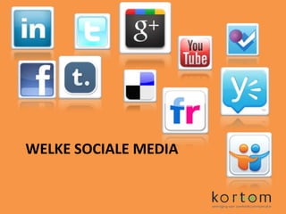 WELKE SOCIALE MEDIA
 