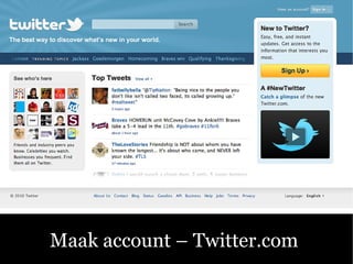 Maak account C Twitter.com  