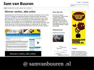 Sociale Media C Fluitend aan de Slag! @ samvanbuuren .nl 
