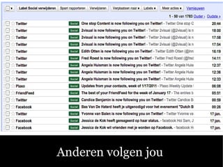 Sociale Media C Fluitend aan de Slag! Anderen volgen jou  