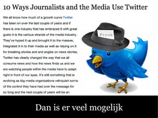 Dan is er veel mogelijk 