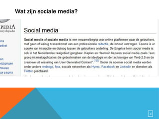 Wat zijn sociale media? 