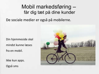 Hjemmesiden Sørg for din hjemmeside kan spille sammen med de Sociale Medier!!! Så dine kunder gør noget af dit arbejde For dig. 