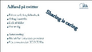 Sociale medier og twitter handouts