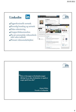 Sociale medier og twitter handouts