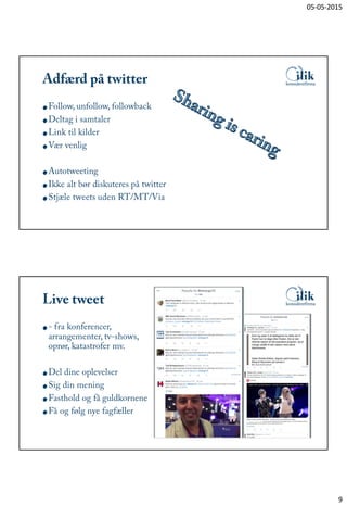 Sociale medier og twitter handouts