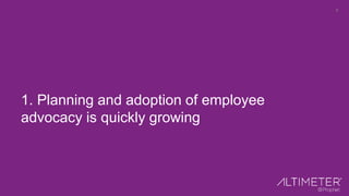 6
1. Planning and adoption of employee
advocacy is quickly growing
 