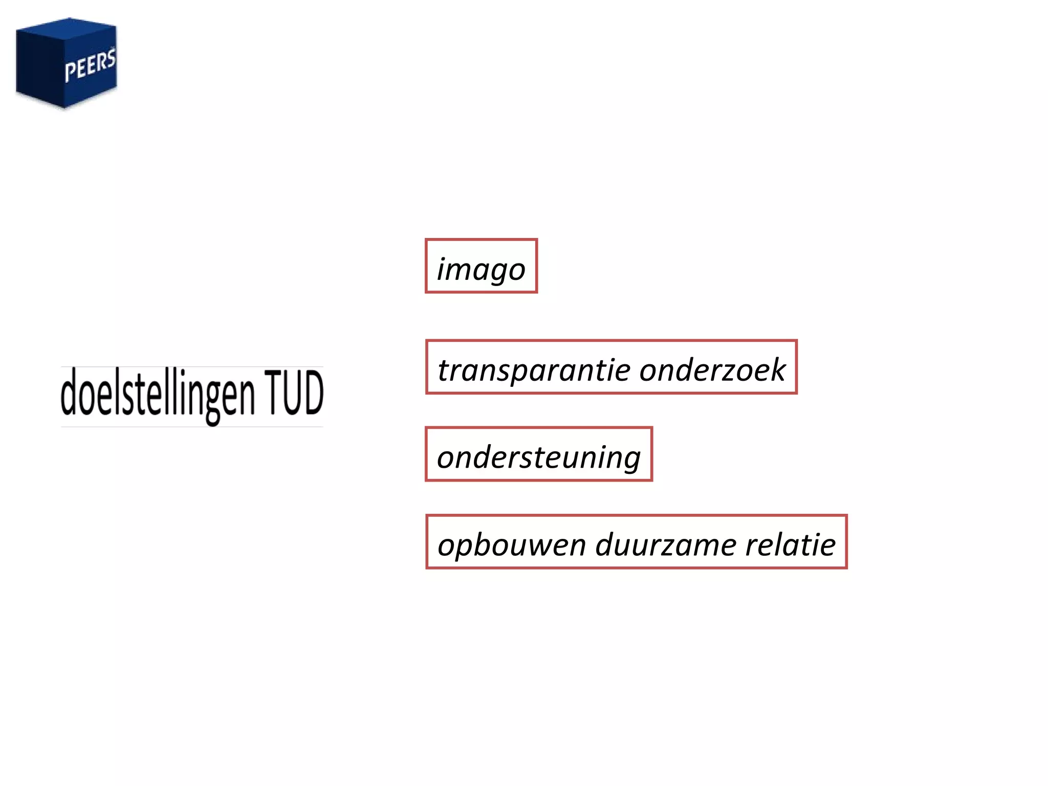 imago transparantie onderzoek ondersteuning opbouwen duurzame relatie 