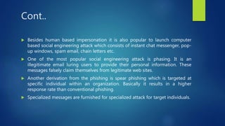 Social engineering: A Human Hacking Framework | PPTX