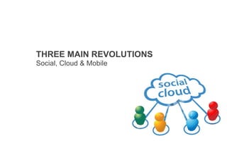 THREE MAIN REVOLUTIONS
Social, Cloud & Mobile
OCIAThist
 