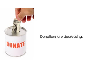 Donations are decreasing.
 