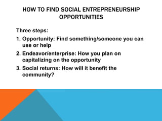 Social entrepreneurship Slide 13