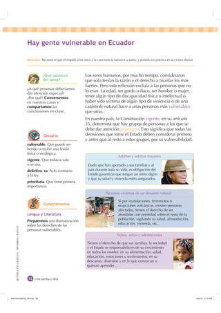 +D JHQWH YXOQHUDEOH HQ (FXDGRU

                                                 'HVWUH]D Reconocer que el respeto a los o...