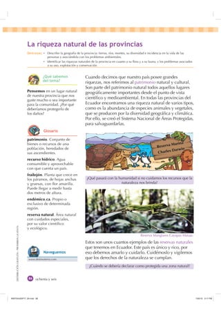 /D ULTXH]D QDWXUDO GH ODV SURYLQFLDV
                                                 'HVWUH]DV Ȼ Describir la geografía d...