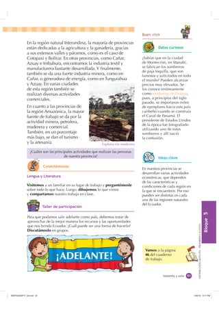 %XHQ YLYLU

             En la región natural Interandina, la mayoría de provincias
             están dedicadas a la agri...