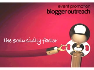 the quest for influencers




“Klout	
  helps	
  us	
  sift	
  through	
  the	
  hordes	
  of	
  bloggers.”	
  ~	
  PR	
  ...