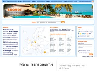 Mens Transparantie   de mening van mensen
                     zichtbaar
 