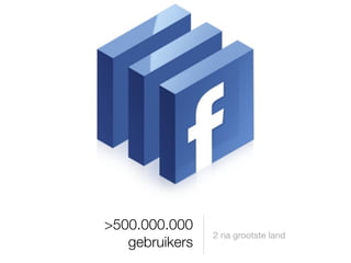 >500.000.000
                2 na grootste land
   gebruikers
 