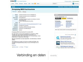 Verbinding en delen   events
 