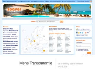 Mens Transparantie   de mening van mensen
                     zichtbaar
 