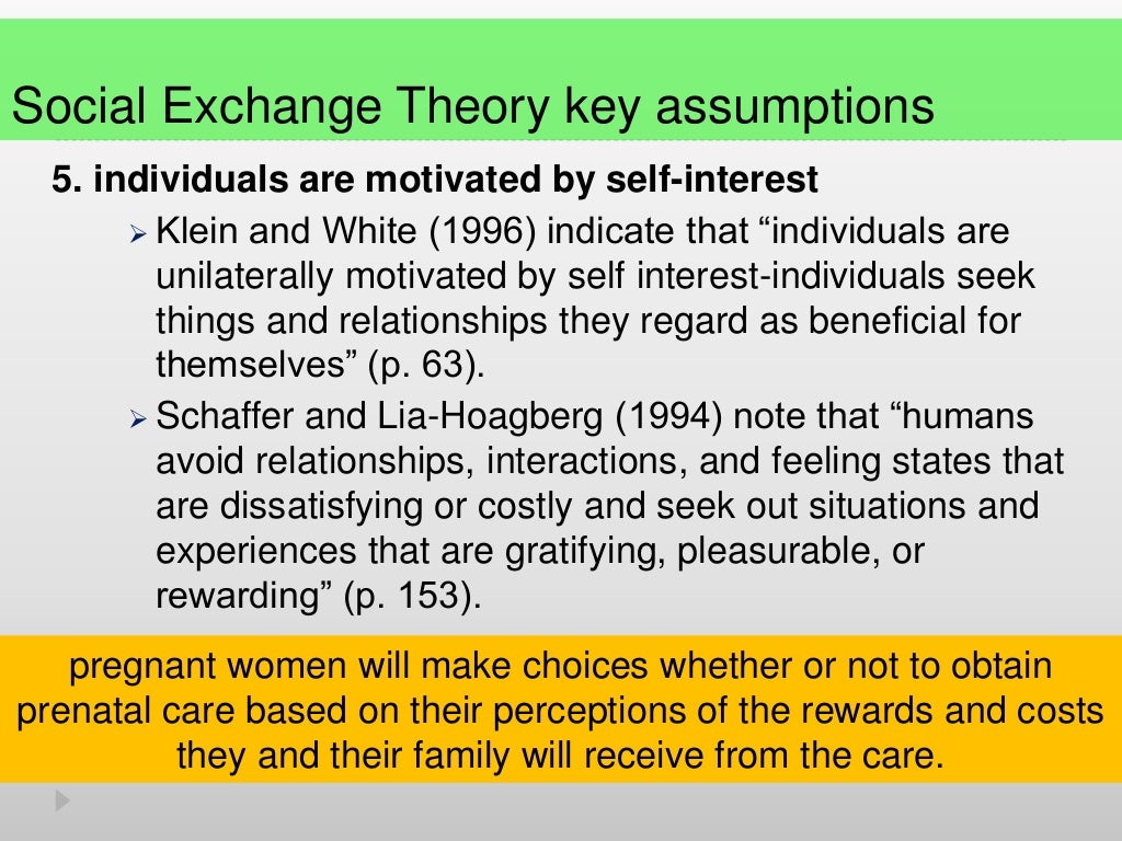 Social exchange theory
