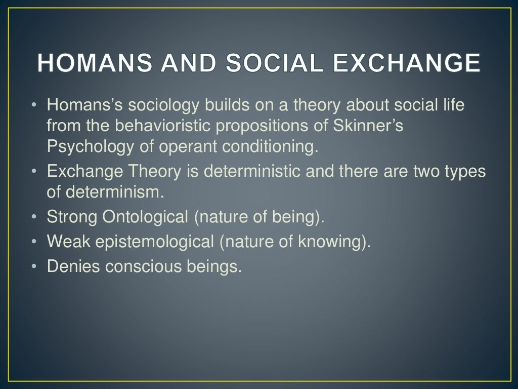 Social exchange theory slides