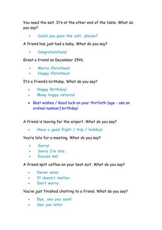 Social expressions | PDF