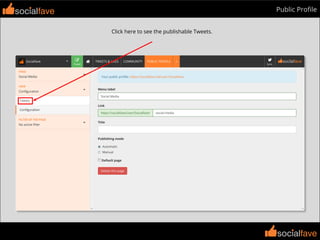 socialfave
socialfave
Public Proﬁlesocialfave
Click here to see the publishable Tweets.
 