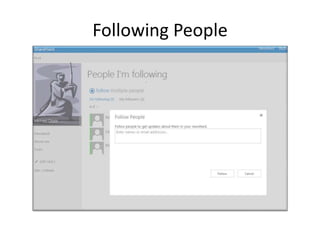 Following People
 