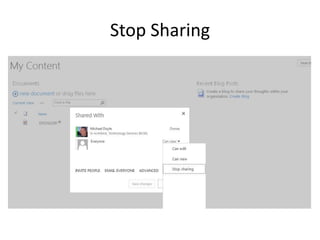 Stop Sharing
 